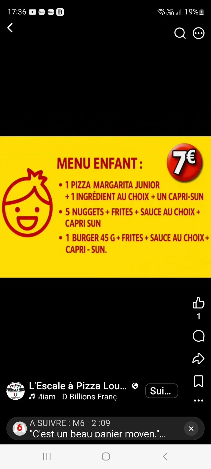 Menu enfant